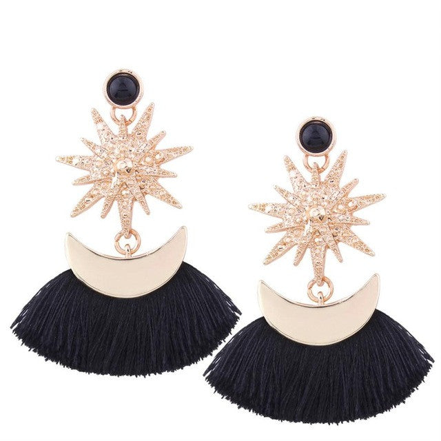 Star And Tassel Earrings