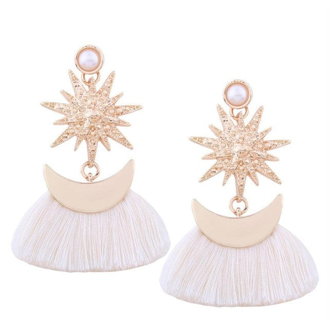 Star And Tassel Earrings