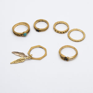 6 Pc. Gold Tone Ring Set