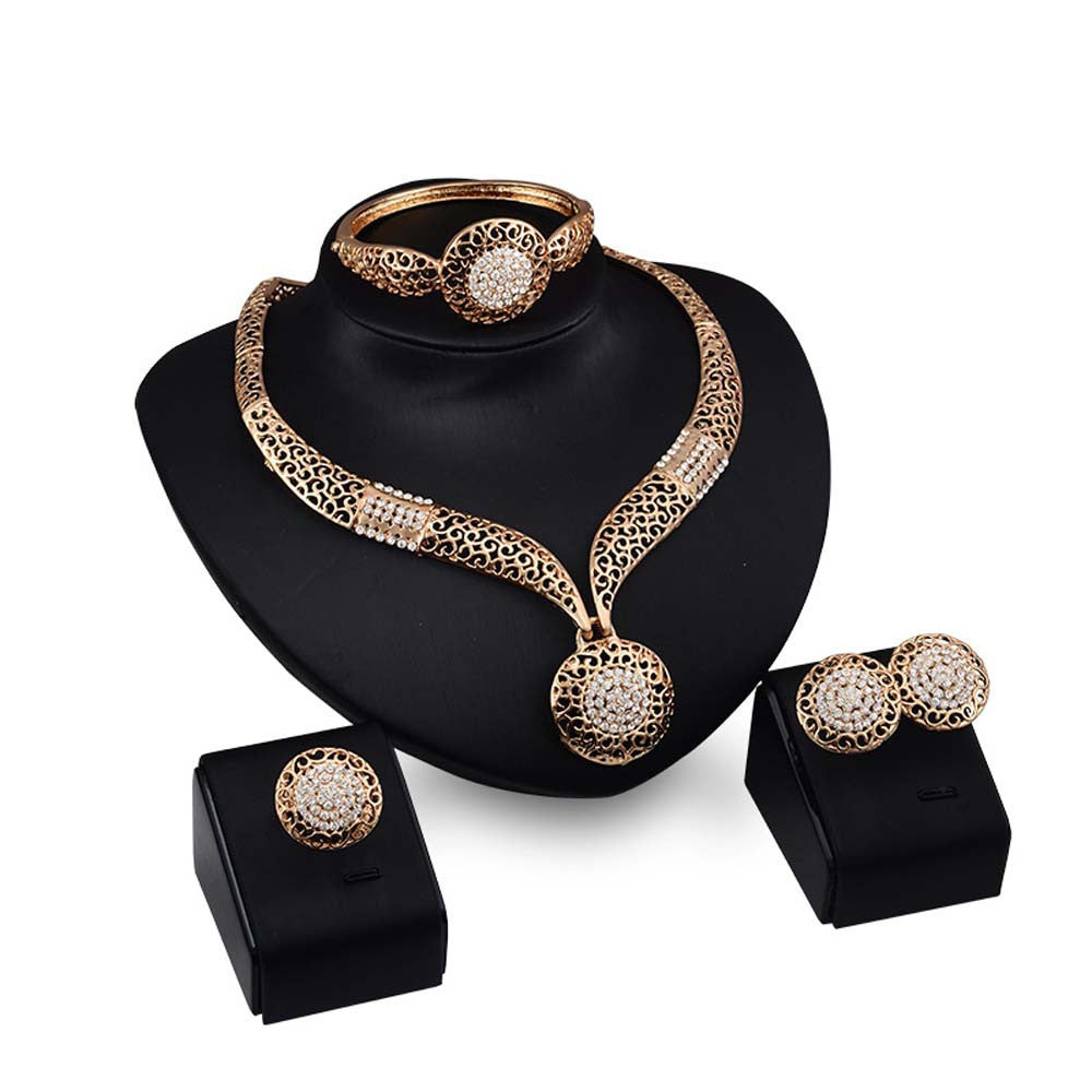 Pave Filigree Necklace Set