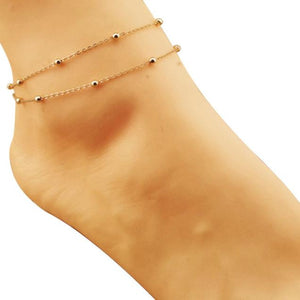 Gold Bead Anklet