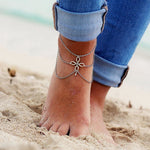 Layered Cross Forward Facing Anklet