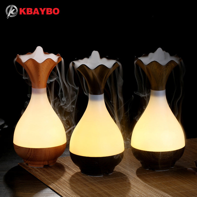 Wooden Vase USB Air Humidifier For Aromatherapy