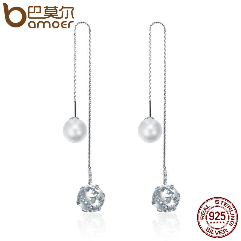 BAMOER Luminous Star Drop Earrings