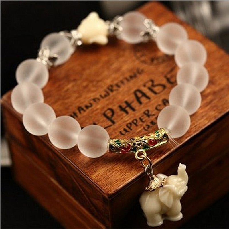 Elephant and Buddha Charm Bracelet