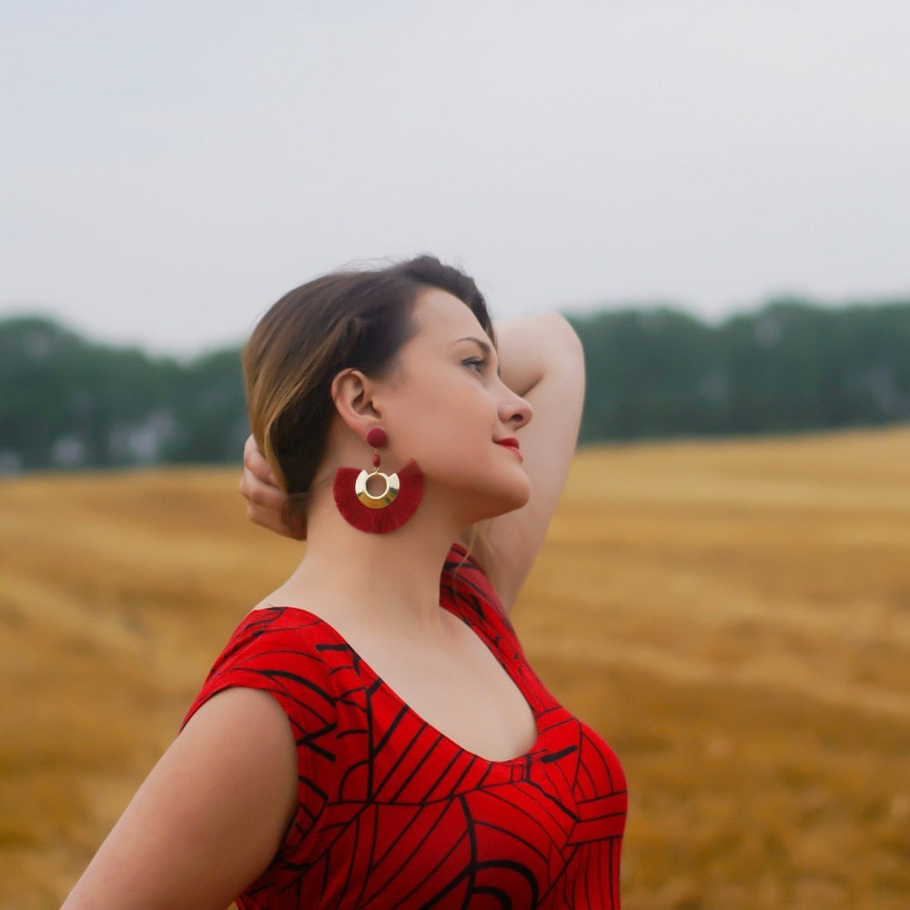 Tibetan Tassel Earrings