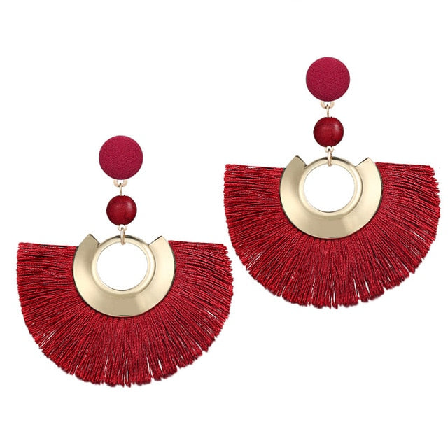 Tibetan Tassel Earrings