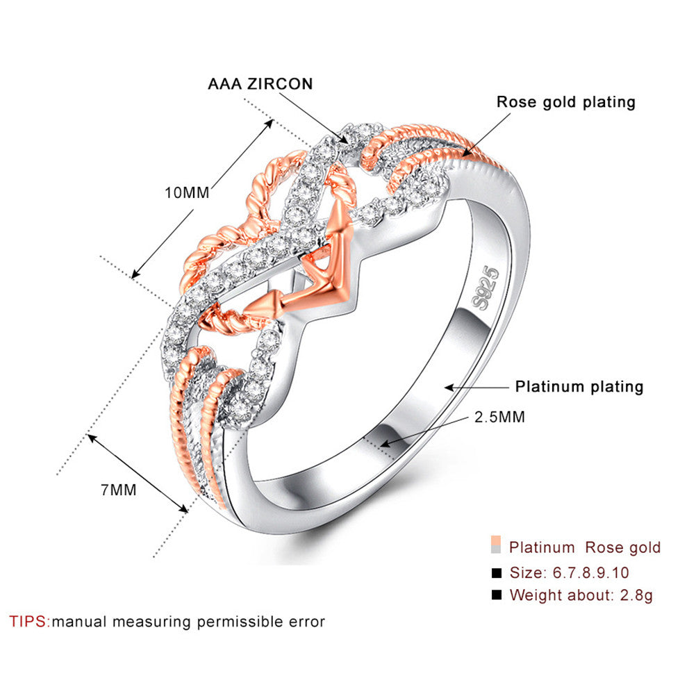 Anchored Heart For Infinity Ring