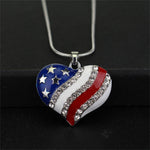 Old Glory Heart Necklace